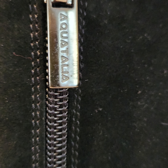 AQUATALIA BLACK SUEDE WEDGE MINNOW BOOTS SIZE 7 - Picture 7 of 11